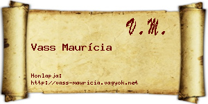 Vass Maurícia névjegykártya